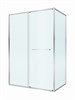 CEZARES Lux Душевой уголок прямоугольный двери раздвижные размер 140x90 см, цвет профиль - хром / стекло - прозрачное LUX-AH-FS-11-140/90-C-CR