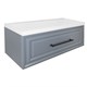 AZARIO Комплект Тумба LAURA 100 1000х450х455 подвесная, с раковиной CLASSIK 100, серый матовый, фурнитура черная (CS00104005) CS00104005