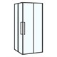 AZARIO Душевое ограждение SHANGHAI 900х900х1950 прозрачное стекло 6 мм, профиль черный матовый, двери раздвижные AZ-R43-90-MB-CL