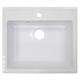 AZARIO Кухонная мойка Onda 565x505x200 искусственный мрамор, сифон в комплекте, цвет белый (CS00105221) CS00105221