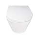 AZARIO Унитаз подвесной SONGO 360х520х365 безободковый, система смыва "Скрытое Торнадо", с быстросъемным сиденьем "Микролифт" (AZ-5180T-WHT) AZ-5180T-WHT