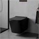 AZARIO Унитаз подвесной Cascad-Black 360х520х365 безободковый, система смыва "скрытое Торнадо", с быстросъемным сиденьем "Микролифт", черный матовый (AZ-2303A-MB) AZ-2303A-MB