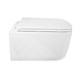 AZARIO Унитаз подвесной BACIO 340х485х350 безободковый, система смыва "Скрытое Торнадо", с быстросъемным сиденьем "Микролифт" (AZ-5103T-WHT) AZ-5103T-WHT