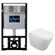 AZARIO Сет: Инсталляция  для подвесного унитаза 3/6л. + унитаз  Teramo безободковый, слив "Скрытое Торнадо", с сиденьем микролифт (AZ-8010-1000+AZ-0053-UQ3) AZ-8010-1000+AZ-0053-UQ3