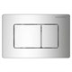 AZARIO Кнопка смыва NEW-TS механическая, двойной смыв, квадратные кнопки, нержавеющая сталь 304, хром (AZ-SS-003-CH) AZ-SS-003-CH