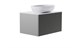 ASTRA-FORM Тумба подвесная М-40 70см 1ящ цв NCS S 3502-y мат./волна, раковина Атрия бел гл., столешница Solid бел гл. 4631177713484