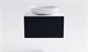 ASTRA-FORM Тумба подвесная М-40 70см 1ящ цв RAL7024  мат./волна, раковина Атрия бел гл., столешница Solid бел гл. 4631177713521