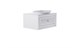ASTRA-FORM Тумба подвесная Шарм 80см 1ящ  цв  белый мат. с раковиной Шарм бел гл. и столешницей Solid бел гл. 4631177713439