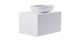 ASTRA-FORM Тумба подвесная М-40 80см 1ящ белый матовый/волна, раковина Атрия бел глянец, столешница Solid бел матовый 4631177714818
