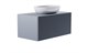 ASTRA-FORM Тумба подвесная М-40 90см 1ящ NCS S 3005-R80B мат./волна, раковина Атрия бел гл, столешница Solid в цвете 4631177714849
