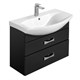 AQUATON Тумба под раковину Адель 80 черная, 1A193801AF950 1A193801AF950