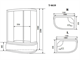 TIMO Standart Т-6610 Silver L душевая кабина 110*85*220, турецкая баня хамам T-6610SL-T-STUN
