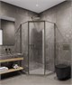 TIMO Душевой угол TTSS-100/13C-8L, раздвиж 1000*1000*2000, проф никель, стекло проз 8 мм T33L