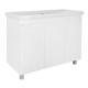 AZARIO Комплект Тумба KANTRI 100 3ДВ 1005х455х870 напольная, с раковиной Фостер 100, белый глянец (CS00097260) CS00097260