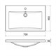 AZARIO Комплект Тумба KANTRI 70/2 700х460х645 подвесная, с раковиной Фостер 70, белый глянец (CS00097251) CS00097251