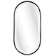 AZARIO Зеркало Блейк 500х1000, овальное, с подсветкой и диммером, 3 режима, сенсорный выключатель, с подогревом, черный матовый (АZ-LED011125) АZ-LED011125