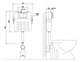 ABBER Смывной бачок скрытого монтажа AC0104 для приставного унитаза AC0104