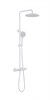 ABBER Душевая стойка Thermostat AF8516FWL с термостатом и изливом, белый матовый AF8516FWL