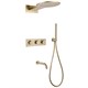 ABBER Душевая система Wasser Kreis AF8150G скрытого монтажа с изливом, термостат, золото матовое AF8150G