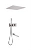 ABBER Душевая система Daheim AF8254SP скрытого монтажа с изливом, термостат, сатин AF8254SP