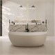 ABBER Ванна из искусственного камня Stein AS9615-1.8 белая матовая AS9615-1.8