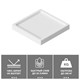 ABBER Душевой поддон AD3D080 80х80 квадратный, акриловый, белый AD3D080