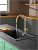 AQUAme AQM9901BG  Cucina  Смеситель для кухни с выдвижным U-образным изливом, золото шлифованное AQM9901BG
