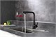 AQUAme AQM9902MB  Cucina  Смеситель для кухни с выдвижным L-образным изливом, черный матовый AQM9902MB