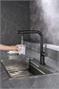 AQUAme AQM9903MB  Cucina Смеситель для кухни  с выдвижным L-образным изливом, с подключением к фильтру с питьевой водой, черный матовый AQM9903MB