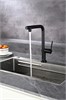 AQUAme AQM9903MB  Cucina Смеситель для кухни  с выдвижным L-образным изливом, с подключением к фильтру с питьевой водой, черный матовый AQM9903MB