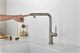 AQUAme AQM9903BN  Cucina Смеситель для кухни  с выдвижным L-образным изливом, с подключением к фильтру с питьевой водой, никель шлифованный AQM9903BN