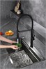 AQUAme AQM9904MB  Cucina Смеситель для кухни с гибким изливом,  черный матовый AQM9904MB