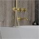 AQUAme AQM8408BG Набор для комплектации ванны с изливом, верхним и ручным душем, шлифованное золото AQM8408BG