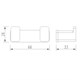 AQUAme AQM7302BG  Tivoli  Крючок двойной латунный, золото шлифованное AQM7302BG