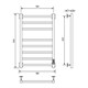 VECONI Полотенцесушитель электрический Barro-B, 50/80, хром B8050CH-B
