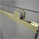 VECONI Душевая дверь раздвижная Vianno VN-75G, 1300x2000, золото брашинг, стекло прозрачное VN75G-130-01-C4