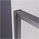 VECONI Душевая дверь раздвижная Premium Prato 300 GR-L, 1500х2000, графит брашированный, стекло прозрачное PR3/L-150-01-GR-C4