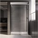 VECONI Душевая дверь Premium Trento PTD-40GR, 1400х2000, брашированный графит, стекло прозрачное PTD40-GR-140-01-C4