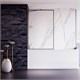 VECONI Шторка на ванну Palau PL-85GR, 900x1500, брашированный графит, стекло прозрачное PL85GR-90-01-C8