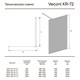 VECONI Душевая перегородка Korato KR-72, 1100x2000, хром, стекло прозрачное KR72-110-01-C8