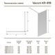 VECONI Душевая перегородка Korato KR-81, 1000x2000, хром, стекло прозрачное KR81-100-01-C8
