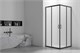 VECONI Душевой угол квадратный, двери раздвижные Rovigo RV-101B, 900x900x1900, черный, стекло прозрачное RV101B-90-01-C4