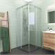 VECONI Душевой угол квадратный, двери раздвижные Rovigo RV-11, 800x800x1950, хром, стекло прозрачное RV11-80-01-C5