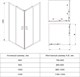 VECONI Душевой угол прямоугольный, двери раздвижные Rovigo RV-14, 900x800x1950, черный, стекло прозрачное RV14-9080-01-C5