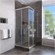 VECONI Душевой угол квадратный, двери раздвижные Rovigo RV-113, 800x800x1850, хром, стекло прозрачное RV113-80-01-C4