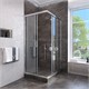 VECONI Душевой угол квадратный, двери раздвижные Rovigo RV-113, 900x900x1850, хром, стекло прозрачное RV113-90-01-C4