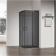 VECONI Душевой угол прямоугольный, двери раздвижные Rovigo RV-50B, 1200х800х1950, черный, стекло тонированное RV50B-12080-05-C8