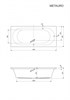 CEZARES Metauro Акриловая ванна пристенная прямоугольная размер 180x80 см, белый METAURO-180-80-42-W37