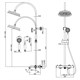 LEMARK Смеситель Pushkin LMF-8646B-C термостатический для ванны и душа с регулируемой высотой штанги и лейкой верхнего душа «Тропический дождь», хром LMF-8646B-C
