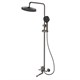 LEMARK Смеситель Siberia LMF-7026B-GM для ванны и душа с регулируемой высотой штанги и лейкой верхнего душа «Тропический дождь», графит LMF-7026B-GM